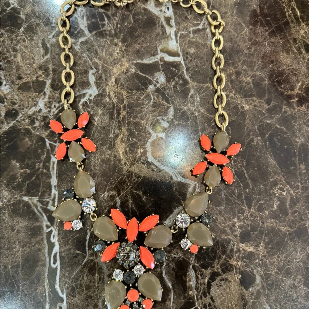 J Crew Rhinestone Statement Necklace! - Picture 2 of 4